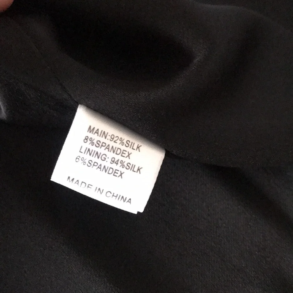 St. John Collection Floral Silk Dress Black Cream Golden Size 12 - Picture 16 of 16